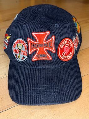 Homme Femme Heartbreak Corduroy SnapBack Hat black with patches men’s OS